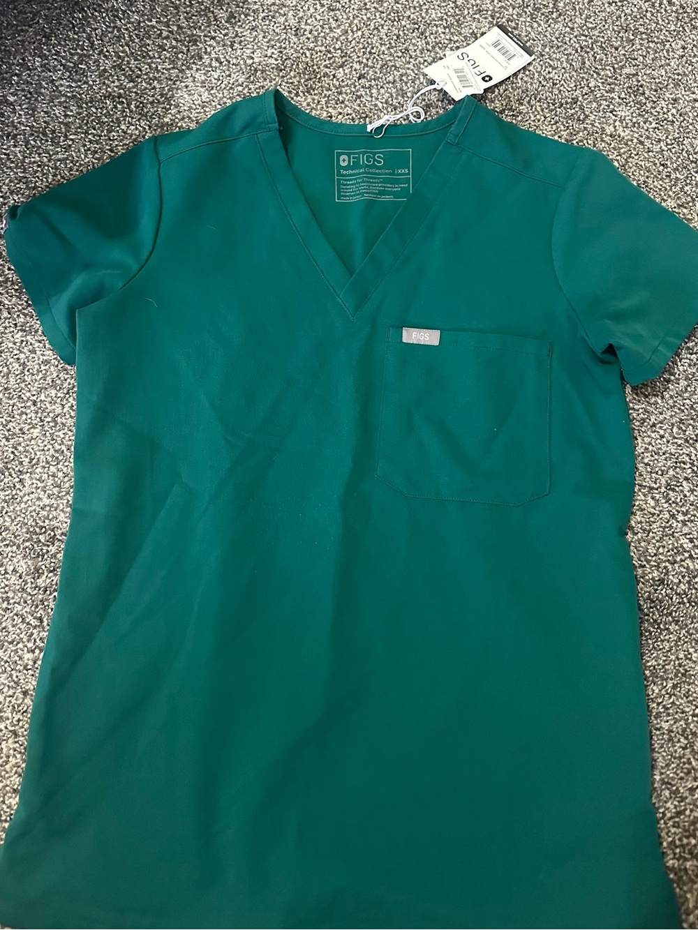 FIGS NWT Green Scrub Top size XXS